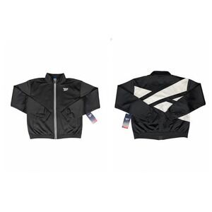 Reebok Women's Black Track Jacket Full Zip Athletic Athleticwear‎ XS